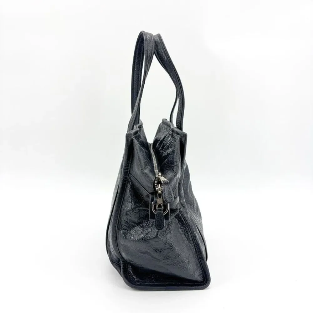 Balenciaga Papier A4 Zip Around Tote Bag Black